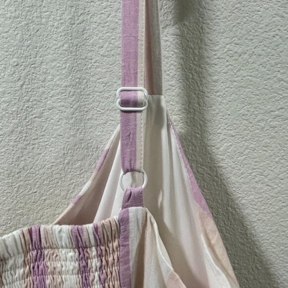 (NWT) TORRID #12716123 Stripe Midi Sundress, Linen/Cotton, Pink/Ivory Multi - 2X - Picture 9 of 13